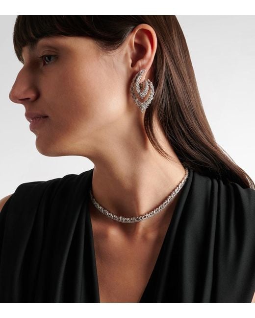 YEPREM Metallic Y-Couture 18Kt Pendant Necklace With Diamonds