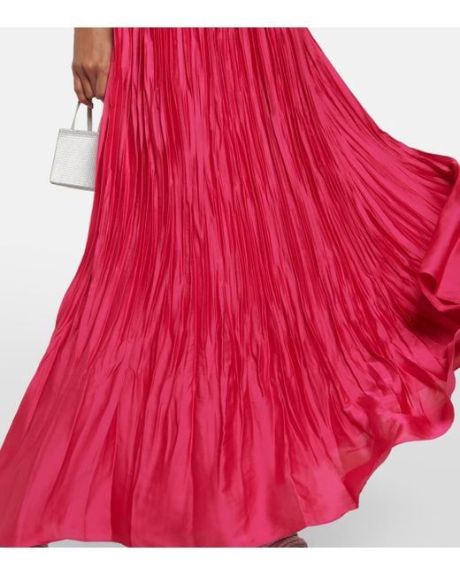 Jonathan Simkhai Pink Ostara Plisse Gown