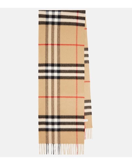 Burberry Natural Check Cashmere Scarf