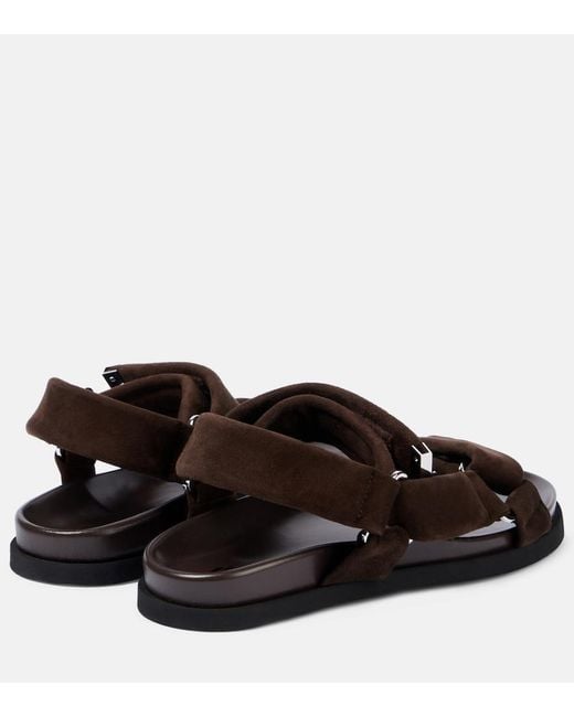 The Attico Brown Salinas Suede Sandals