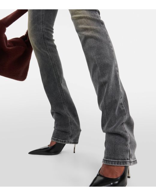 Blumarine Gray Low-rise Skinny Jeans