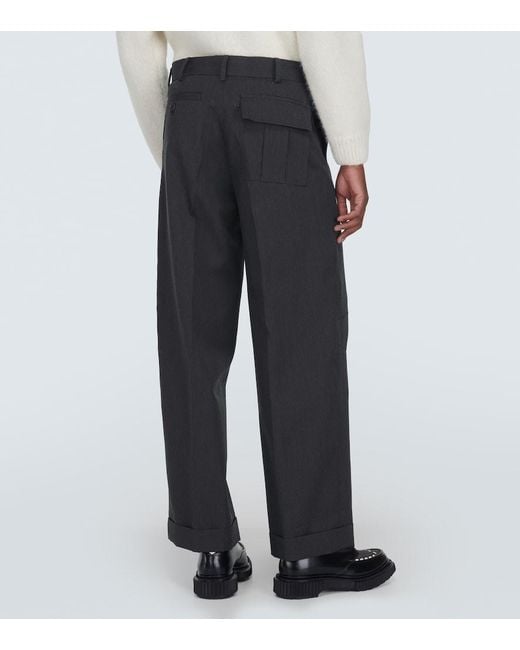 Undercover Gray Wool Straight Pants for men