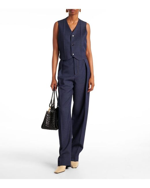 Bottega Veneta Blue Weste Aus Wolle