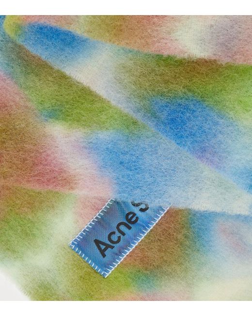 Acne Green Alpaca, Wool, And Mohair-Blend Scarf