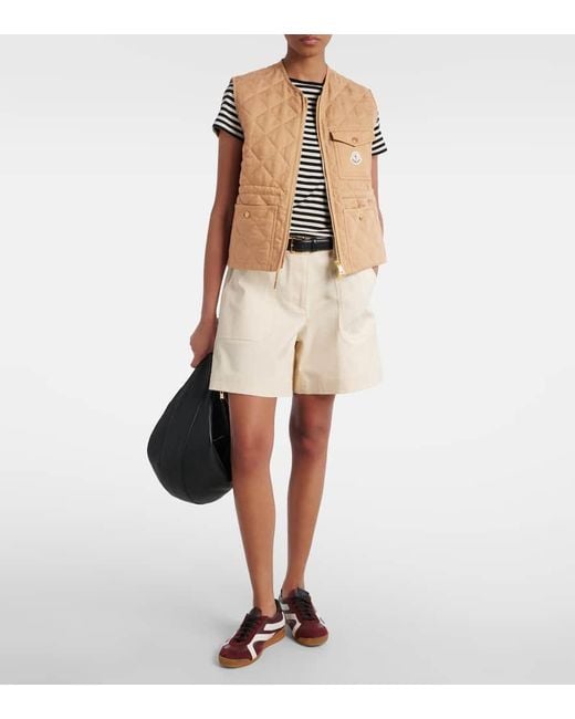 Moncler Natural Vigny Quilted Linen Vest