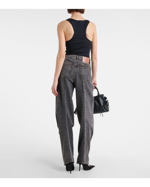 Y. Project Gray Paneled Straight Jeans