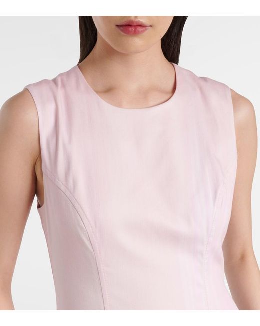 Jonathan Simkhai Pink Magnolia Cotton And Rayon-Blend Midi Dress