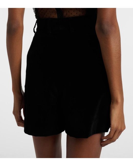 Dolce & Gabbana Black Cotton And Silk-Blend Shorts