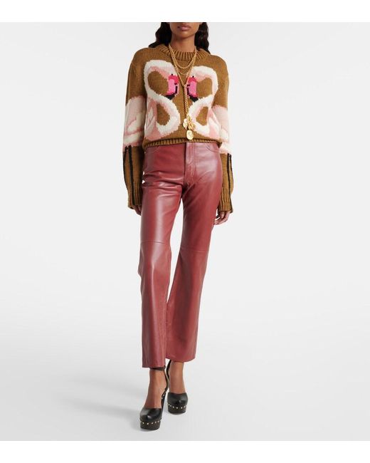 Chloé Leather Flared Pants