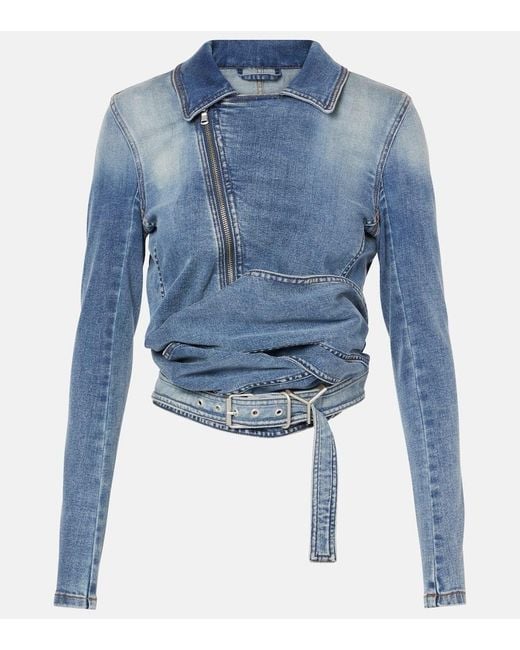 Y. Project Blue Denim Wrap Jacket