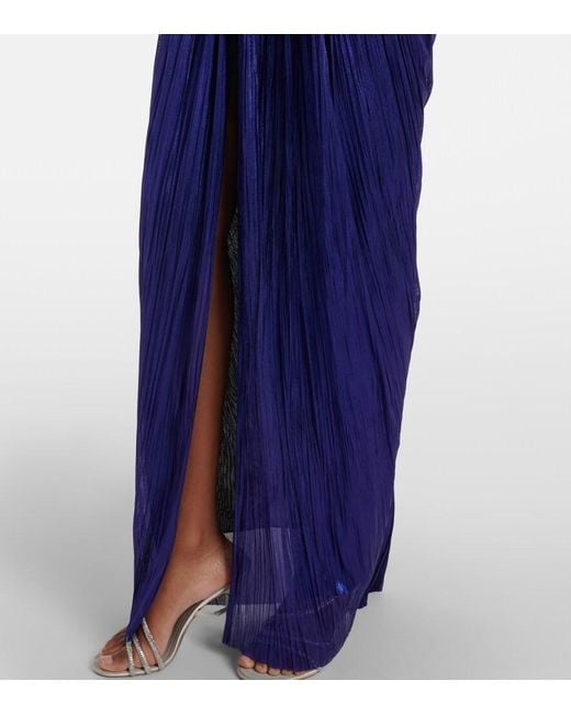 Maria Lucia Hohan Blue Stephanie Tulle Bustier Gown