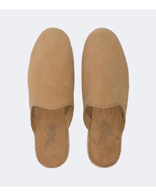Ancient Greek Sandals White Fimos Leather Espadrille Mules for men
