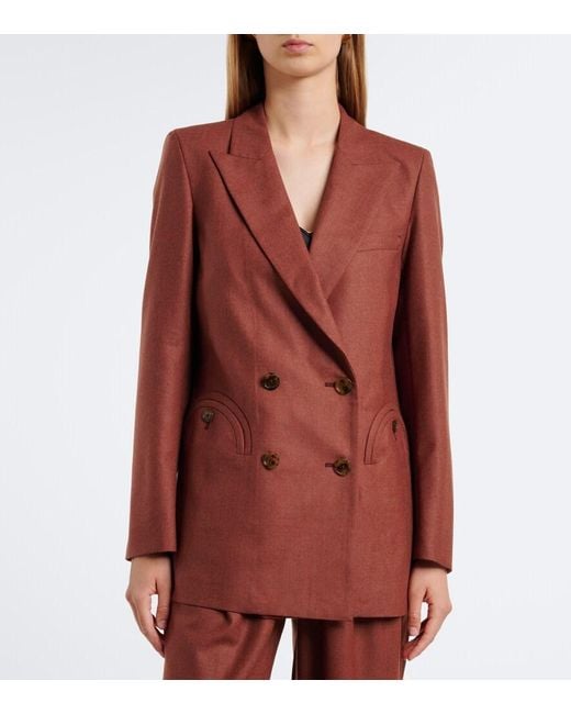 Blazé Milano Red Patea Everyday Wool And Cashmere Blazer