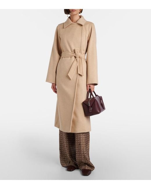 Max Mara Natural Riccio Camel Hair Coat