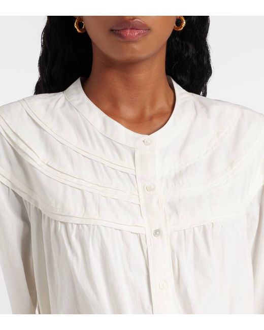 Robe Barb En Coton A Broderies Anglaises Velvet en coloris White