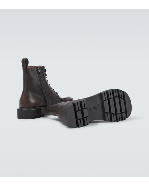 Loewe Schnuerstiefel Sierra Aus Leder in Brown für Herren