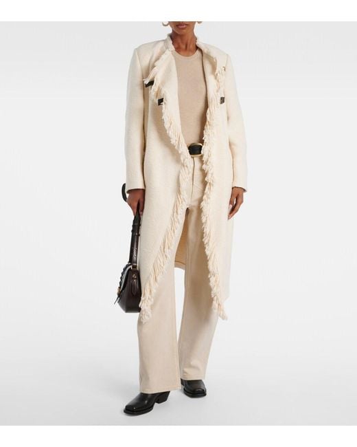 Isabel Marant Natural Gameia Cotton And Linen Coat