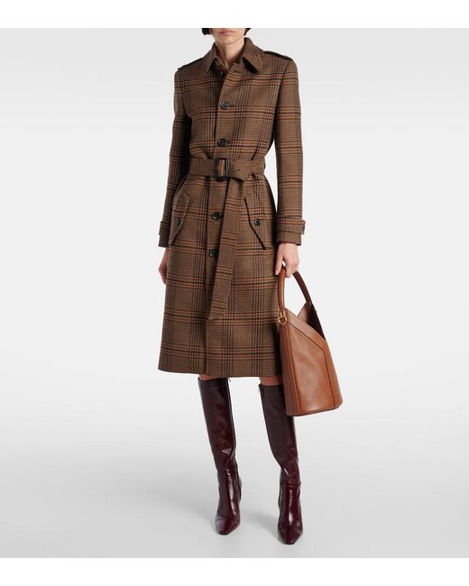 Saint Laurent Red Francoise 95 Leather Knee-High Boots