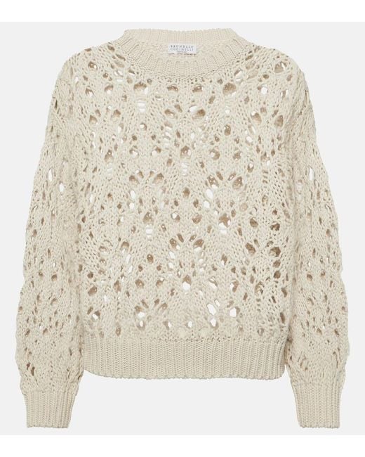 Brunello Cucinelli Natural Cotton Sweater