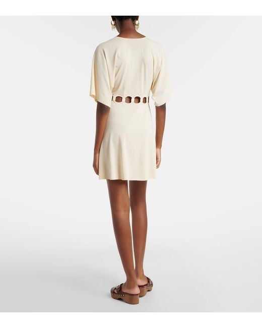 Eres Natural Connection Cutout Jersey Minidress