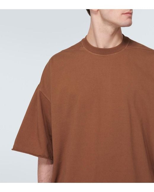 Rick Owens Brown Tommy Cotton Jersey T-Shirt for men