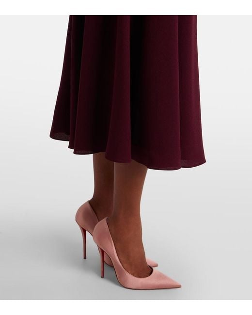 Roksanda Purple Luna Bow-Detail Crepe Midi Dress