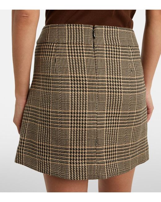 Veronica Beard Brown Pavaline Houndstooth Miniskirt