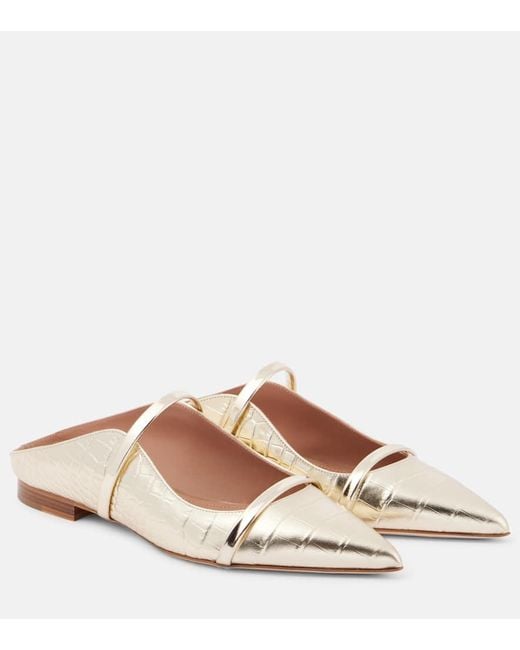 Malone Souliers Pink Maureen Leather Mules