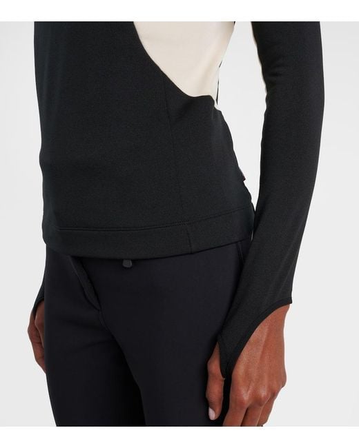 Top De Esqui Con Media Cremallera Moncler de color Black
