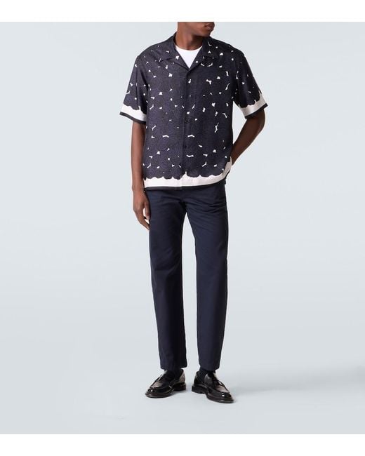 Givenchy Blue Cotton Slim Pants for men