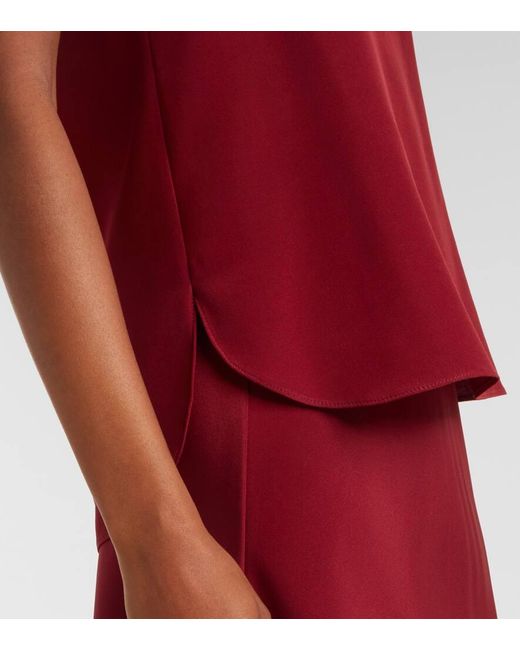 Max Mara Red Pecora Silk-Blend Top