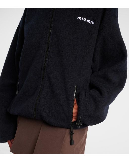 Miu Miu Blue Kapuzenjacke