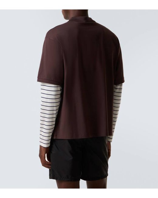 Miu Miu Polohemd Aus Baumwolle in Brown für Herren
