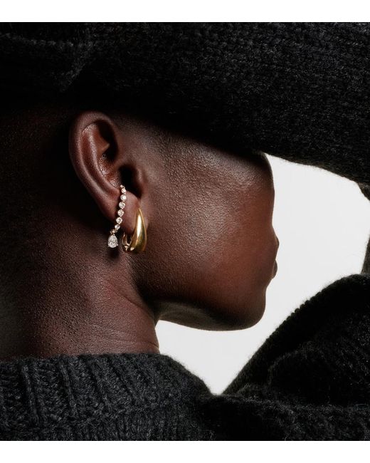 Anita Ko White 18Kt Single Earring With Diamonds