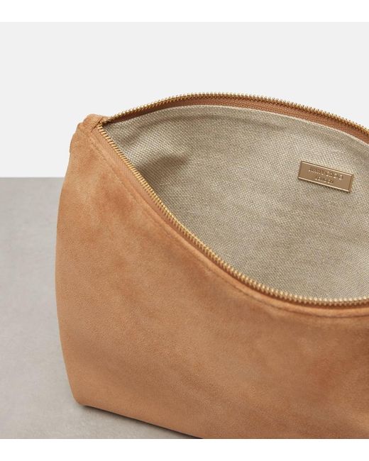 Jimmy Choo Brown Clutch Callie Aus Veloursleder