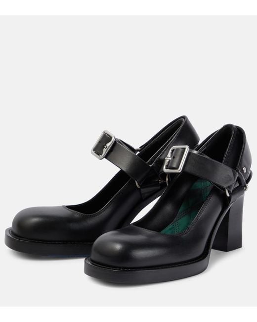 Burberry Black Stirrup Pumps 85Mm