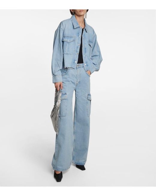Agolde Blue Minka Denim Cargo Pants