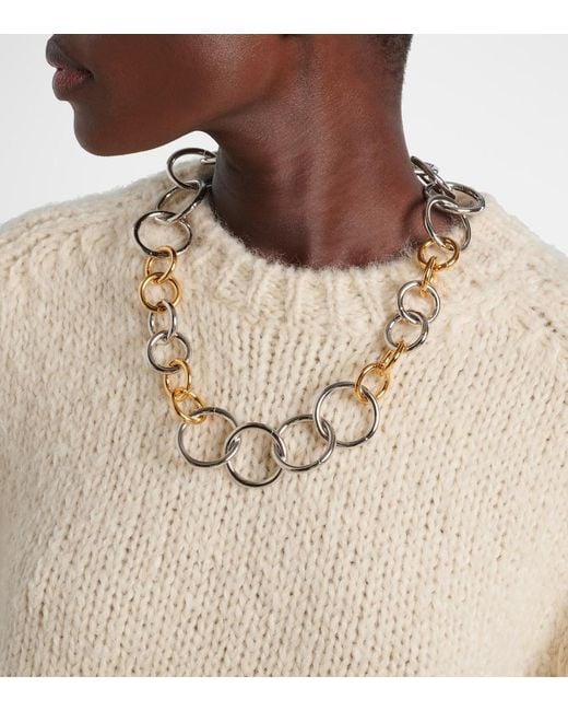 Jil Sander Metallic Plated Necklace