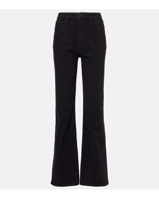 FRAME Black Arrow High-Rise Flared Jeans