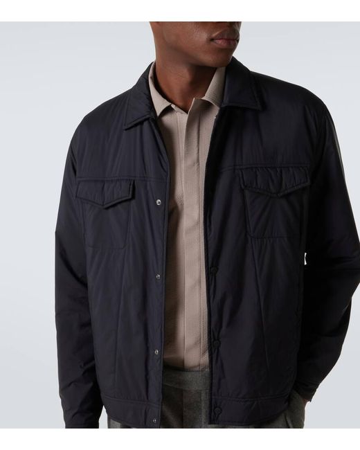 Herno Blue Padded Technical Jacket for men