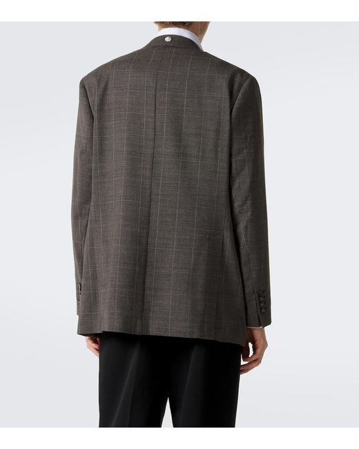 Simone Rocha Black Checked Embellished Wool Blazer for men