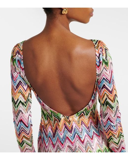 Missoni White Zigzag Maxi Dress