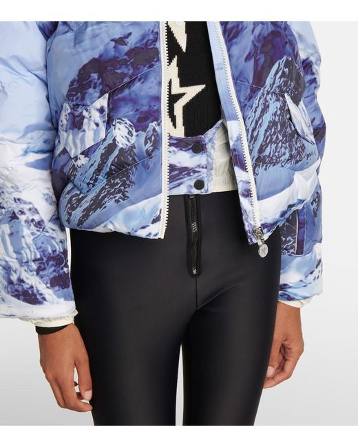 Perfect Moment Blue Mountain Printed Down Jacket