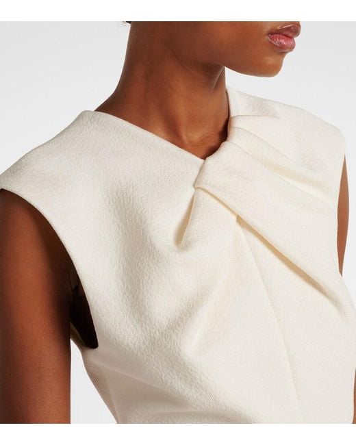 Jil Sander White Draped Top