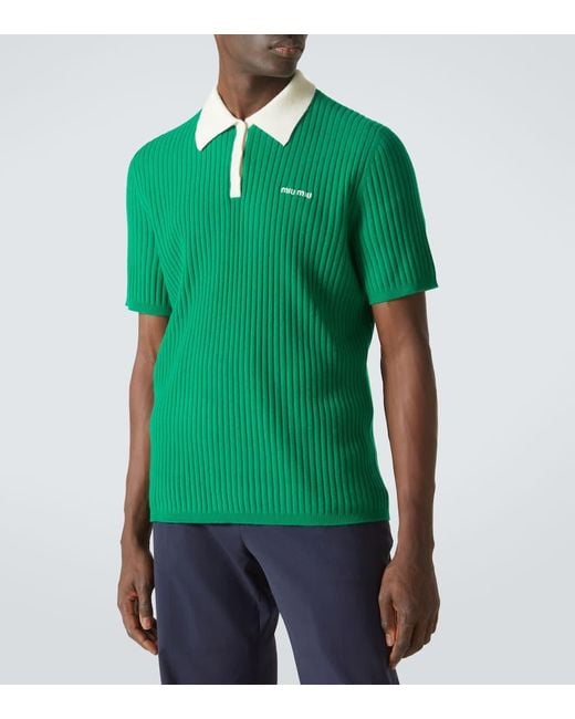 Polo De Cachemir Miu Miu de hombre de color Green
