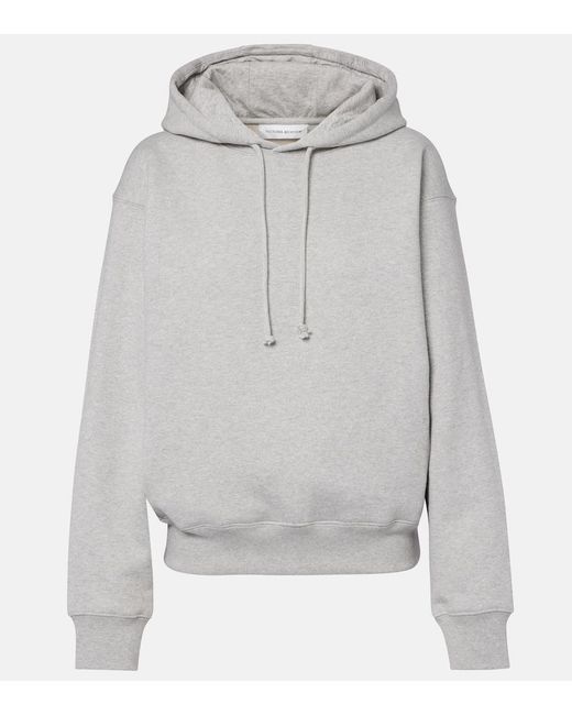 Victoria Beckham Gray Cotton Jersey Hoodie