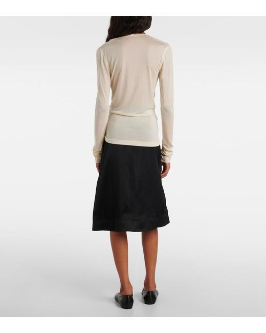 Totême White Draped Top