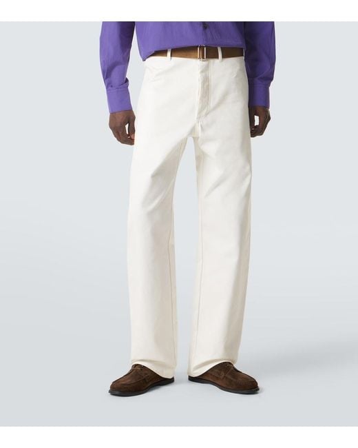 Jeans Rectos Con Cinturon Plan C de hombre de color White