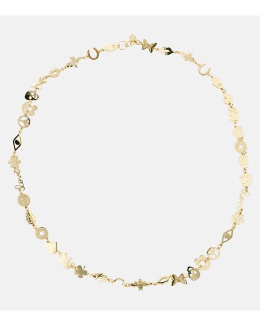 Collar Pure Tiny de oro de 14 ct Sydney Evan de color Metallic