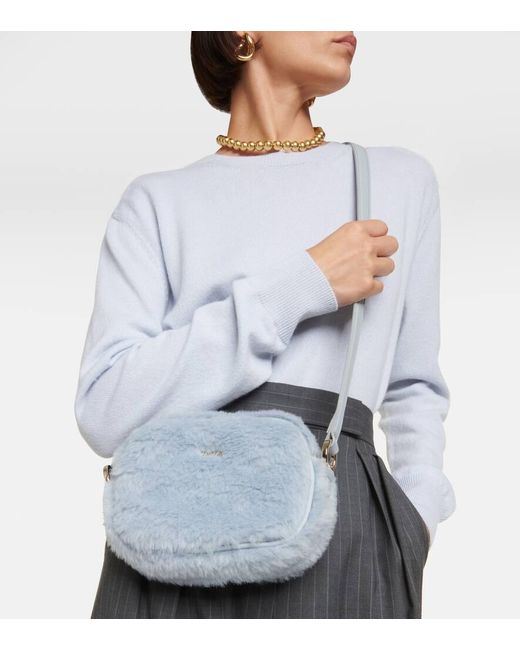 Borsa A Tracolla Small Teddy di Max Mara in Blue